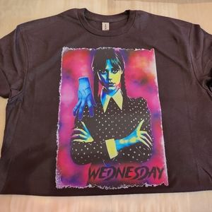 Wednesday graphic black t- shirt